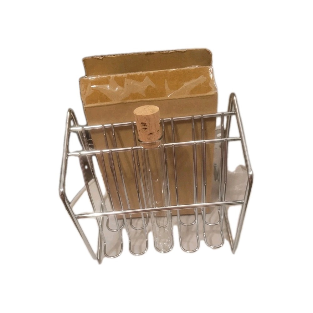 RSVP International Modern 10 Test Tube Chrome Spice Rack NEW - Picture 2 of 7
